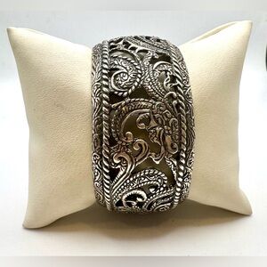 Carolyn Pollack Relios Sterling Silver Openwork Filigree Cuff Bracelet